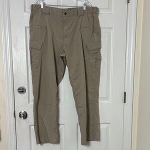 5.11 Tactical khaki cargo pants Size 42X32 lots of pockets cotton blend UTILITY